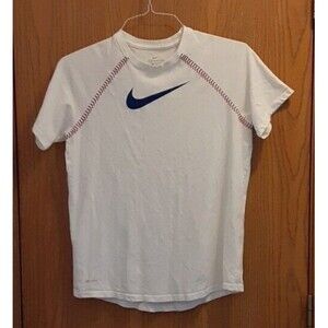 Nike Baseball Theme T Shirt XL White Red Tee